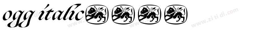 ogg italic字体转换